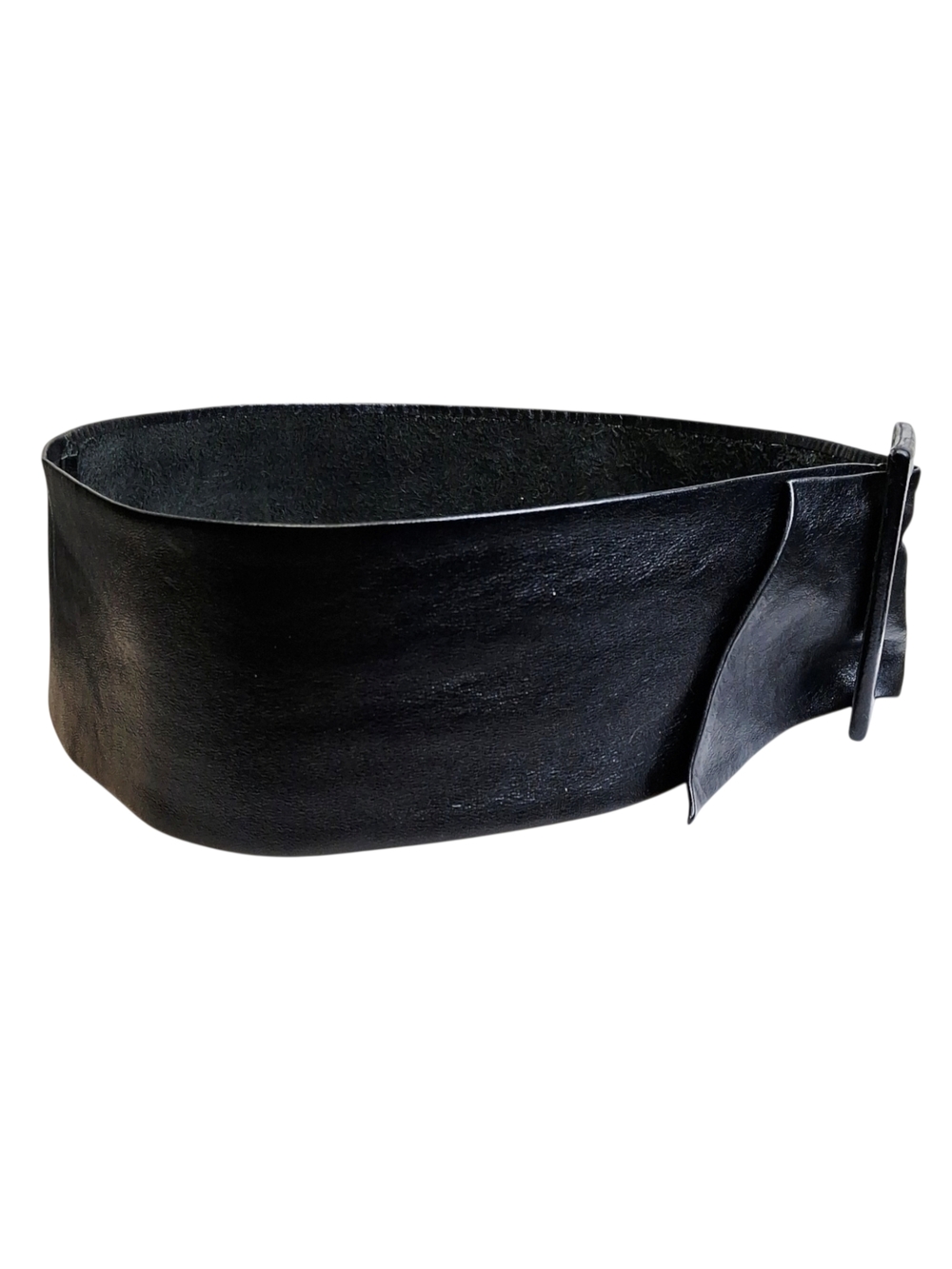 Leatherock USA Women's Black 3.325 In Wide Leather Belt 32 - Picture 2 of 4